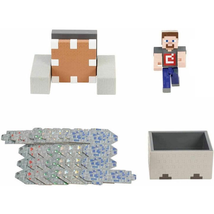Figura mattel minecraft vagoneta explosiva lanza y choca (GVL55)