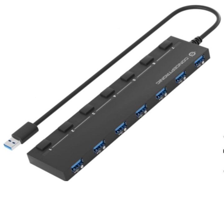 Conceptronic HUBBIES19BP hub de interface USB 3.2 Gen 1 (3.1 Gen 1)…