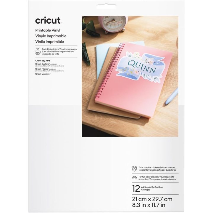 Vinil imprimível Cricut A4 - 12 folhas (branco) (2011883)