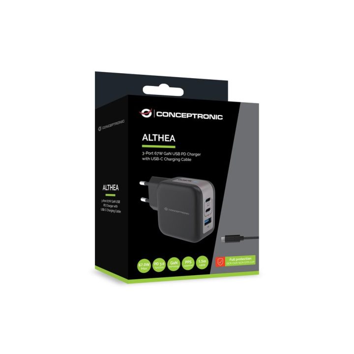 Conceptronic ALTHEA17B Universal Mobile Device Charger Black AC Fast…