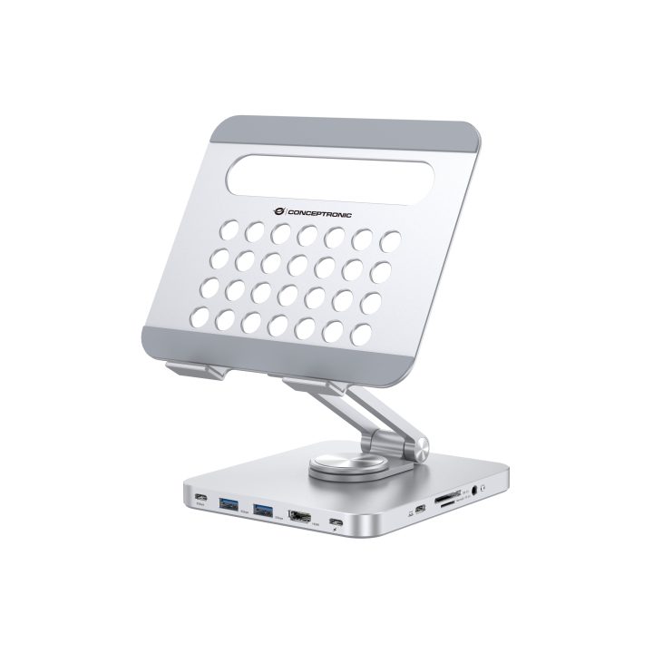 Conceptronic DONN26G silver tablet management cart