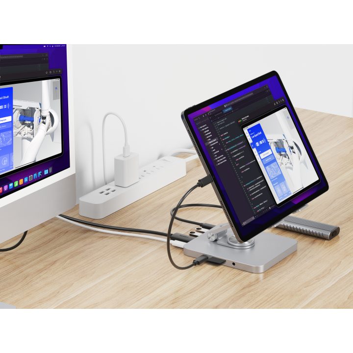 Conceptronic DONN26G silver tablet management cart