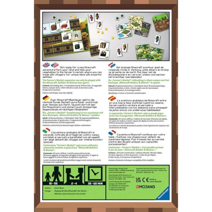 Jogo de tabuleiro Ravensburger Minecraft Farmer's Market esp. (26869)