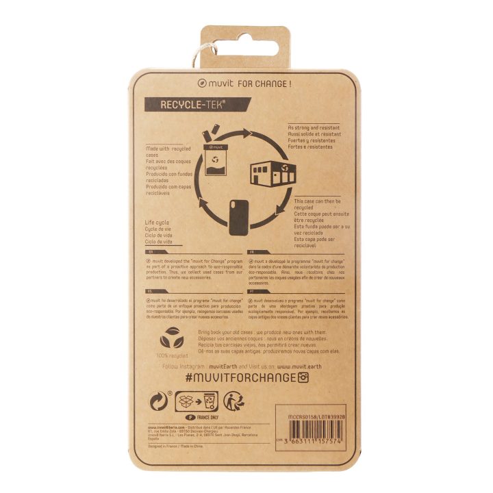 Capa Muvit recycletek para Apple iPhone 13 transparente (MCCRS0158)