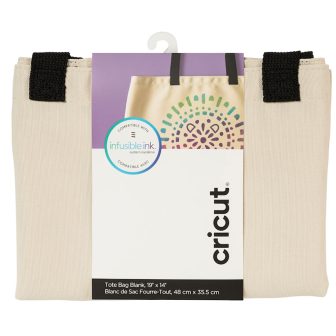 Cricut 2006829 Beige, Black Large Shopping Bag