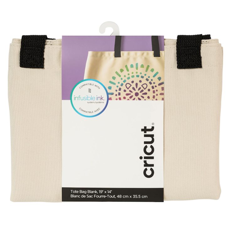 Cricut 2006829 Beige, Black Large Shopping Bag
