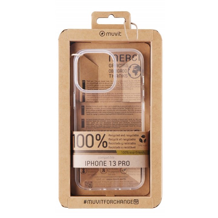 Muvit Recycletek Case for Apple iPhone 13 Pro Transparent (MCCRS0159)