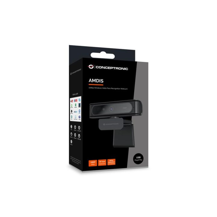 Conceptronic AMDIS09B cámara web 2 MP 1920 x 1080 Pixeles USB 2.0…