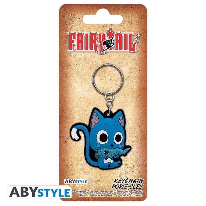 Chaveiro em PVC Abystyle Fairy Tail Happy (ABYKEY102)