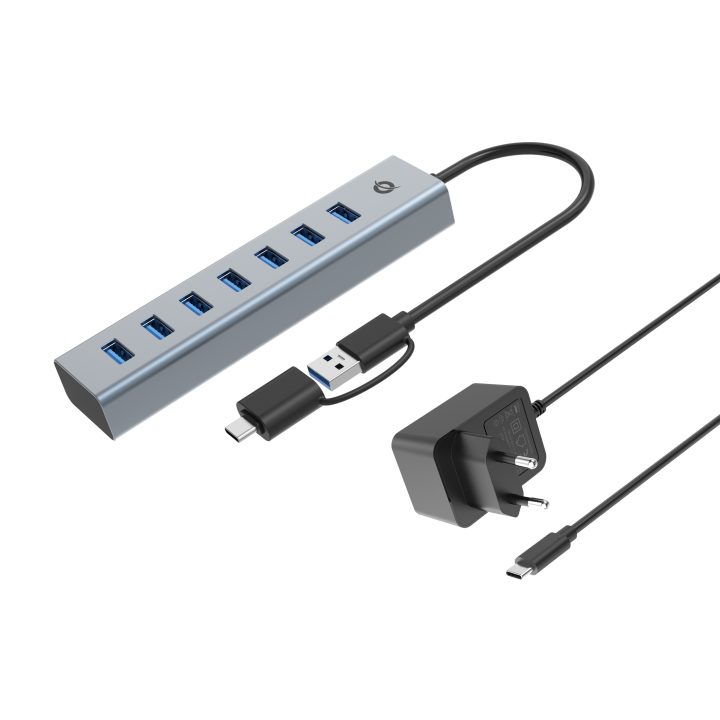 Conceptronic HUBBIES21GP USB 3.2 Gen 1 (3.1 Gen 1) Type-A Interface…