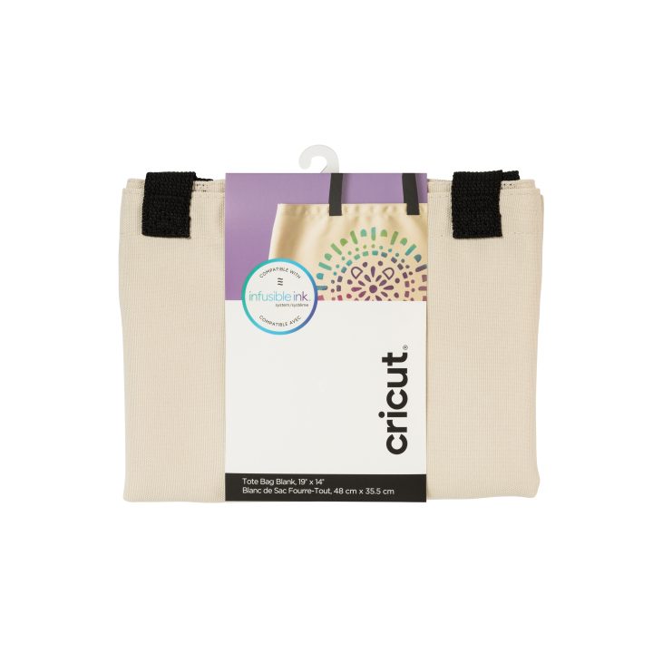 Cricut 2006829 Beige, Black Large Shopping Bag