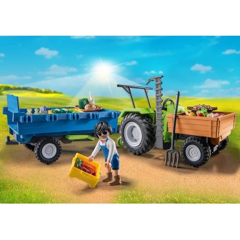 Playmobil Tractor with Trailer (71249)