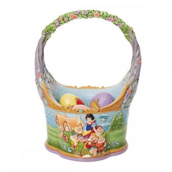 Cesta de pascua Enesco con 3 huevos blancanieves