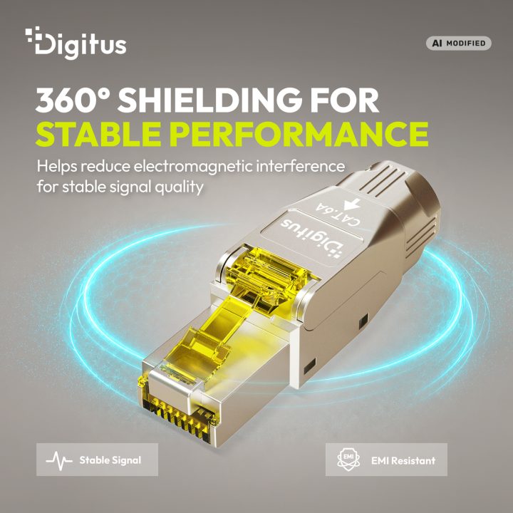 Digitus DN-93638 RJ-45 Connector Silver, Yellow
