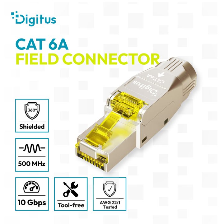 Conector RJ-45 Digitus DN-93638 Prata, Amarelo
