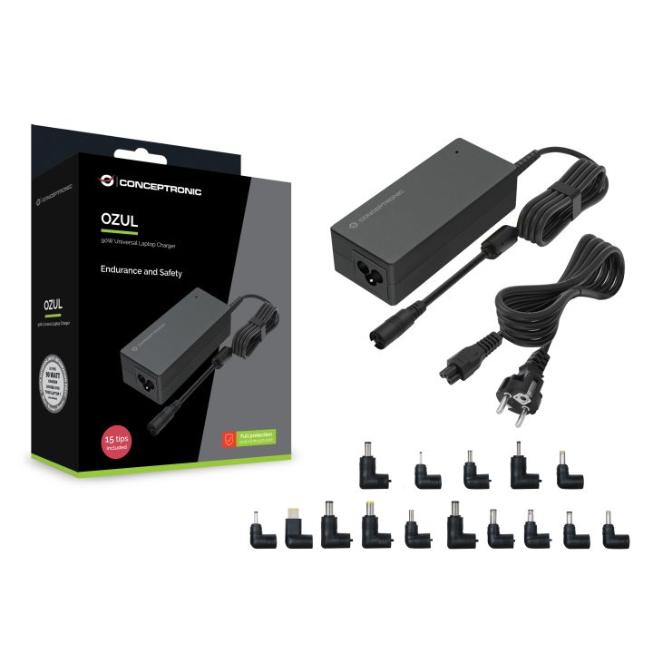 Conceptronic OZUL08B15 Power Adapter and Inverter Indoor 90 W Black