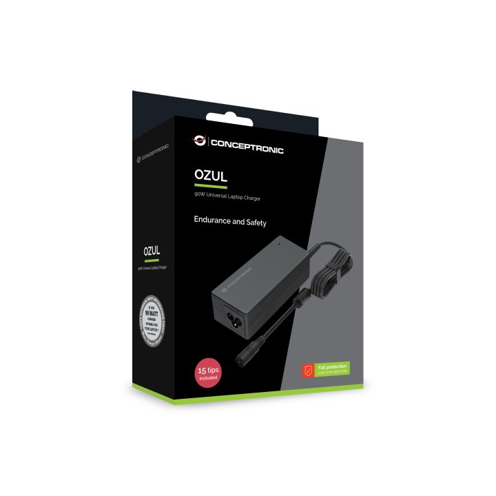 Conceptronic OZUL08B15 Power Adapter and Inverter Indoor 90 W Black