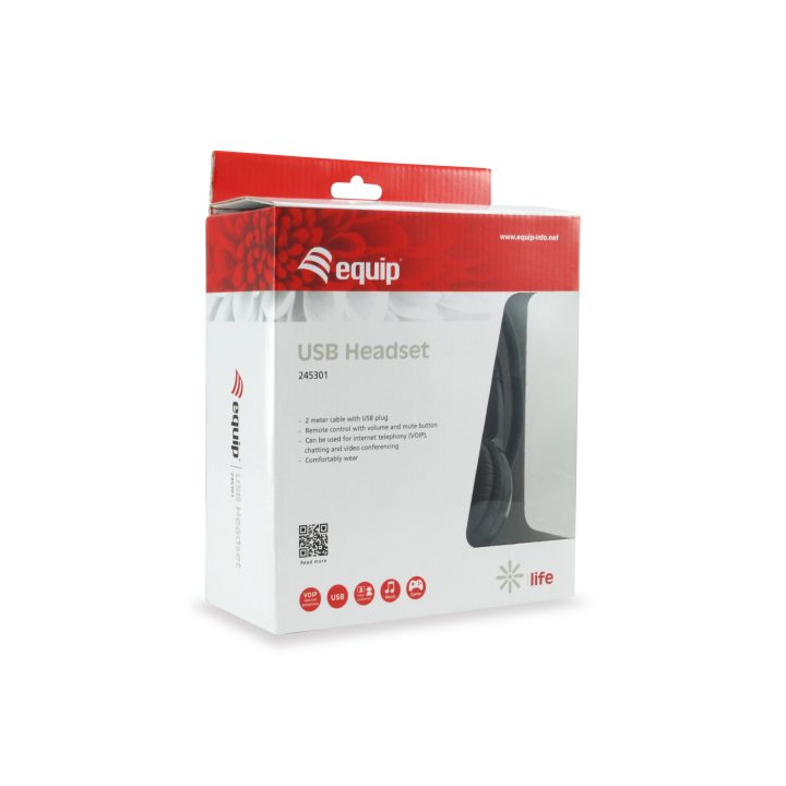 Equip 245301 Auriculares Alámbrico Diadema Llamadas/Música USB tipo A…