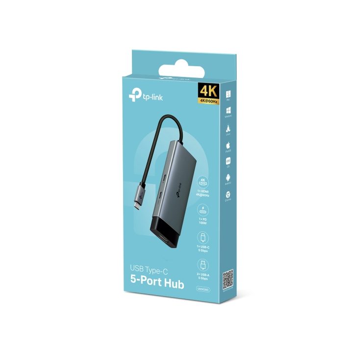 TP-Link UH5020C USB Type-C Interface Hub 5000 Mbit/s Gray