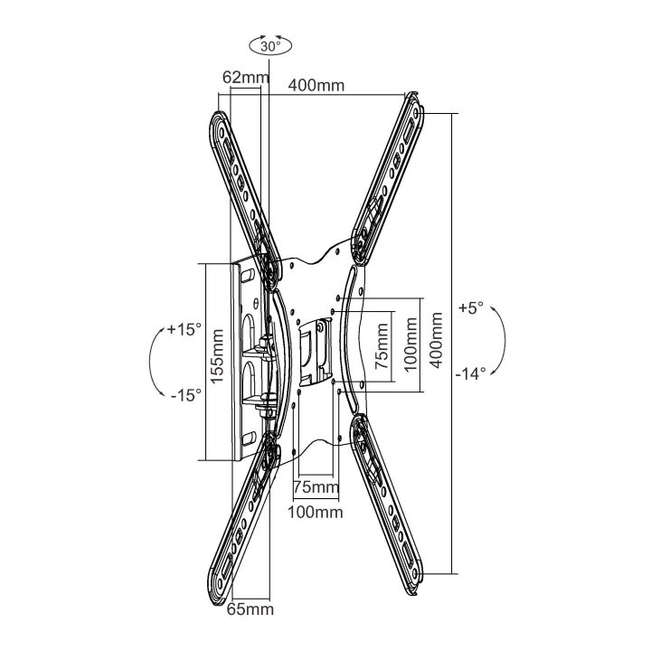 Equip Articulated Wall Mount for 23"-55" TV