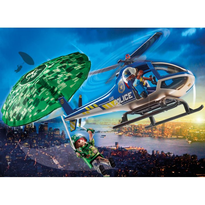Playmobil City helicóptero da polícia perseguição em paraquedas…
