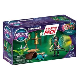 Playmobil starter pack cavaleiro fada com guaxinim (70905)