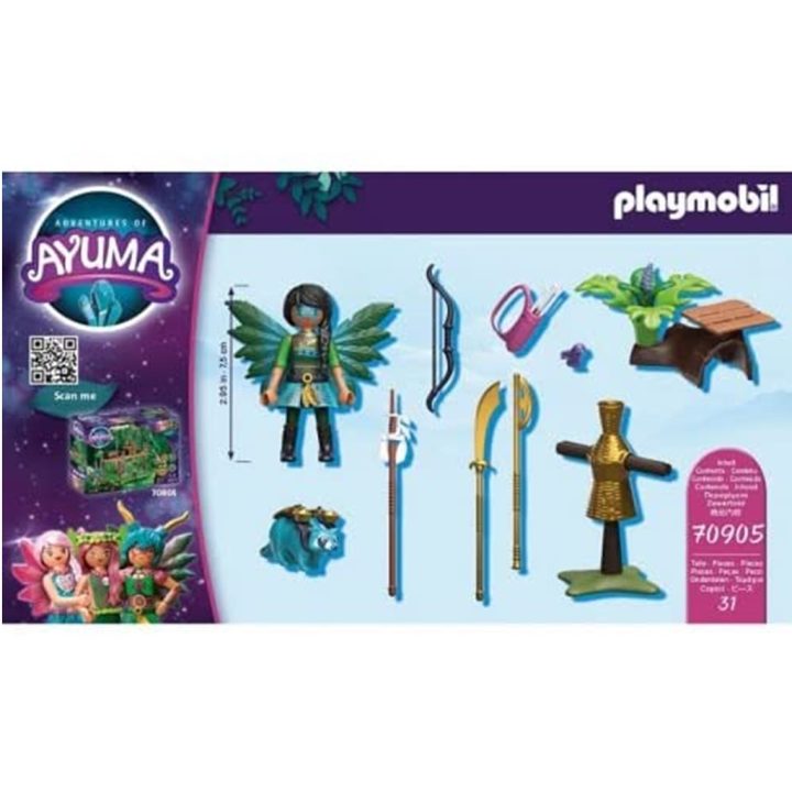 Playmobil starter pack cavaleiro fada com guaxinim (70905)