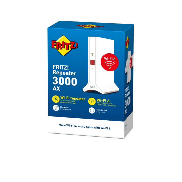 Repetidor FRITZ! 3000 AX Repetidor de rede 2400 Mbit/s