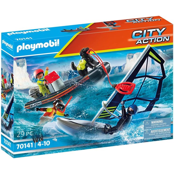 Playmobil rescate maritimo: rescate polar con bote (70141)