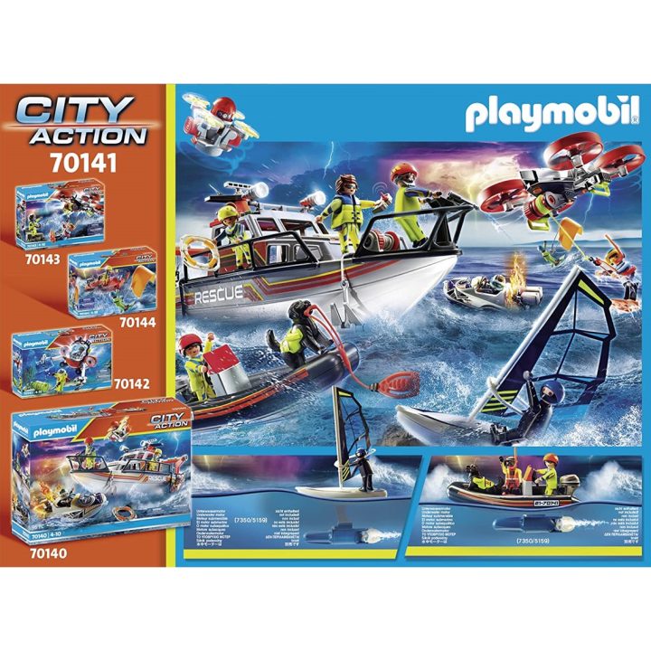 Playmobil rescate maritimo: rescate polar con bote (70141)