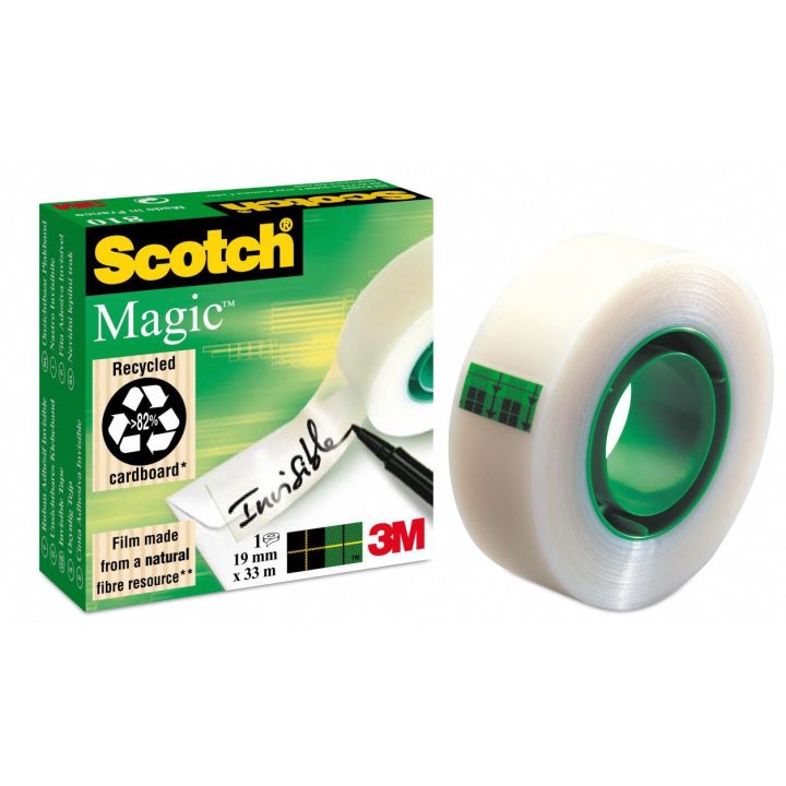 Scotch Invisible Tape Roll 19mm x 33m Cardboard Box 810/1933 Scotch…