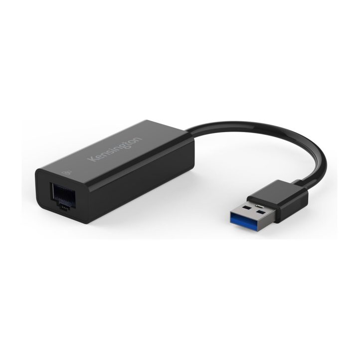 Kensington UA0000E USB-A to Ethernet Adapter: Black