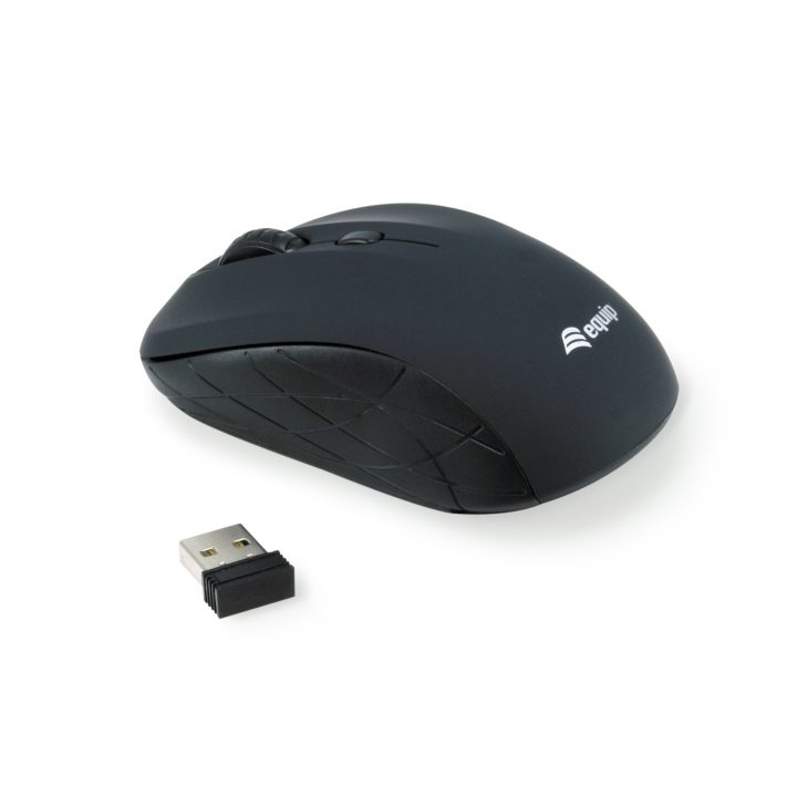 Equip 245108 Ambidextrous Wireless RF Optical Travel Mouse 1600 DPI