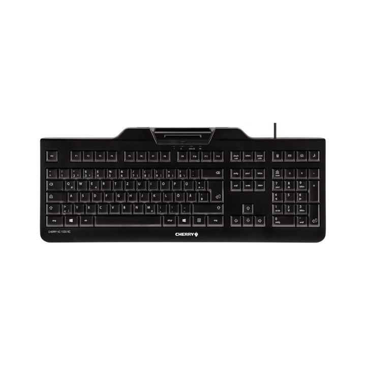 CHERRY KC 1000 SC teclado de escritório USB QWERTY Espanhol Preto