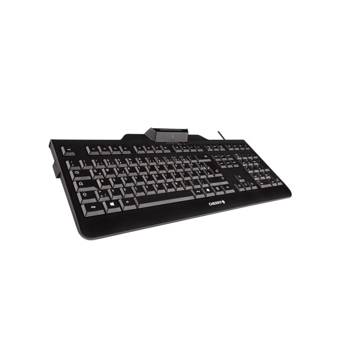 CHERRY KC 1000 SC teclado de escritório USB QWERTY Espanhol Preto