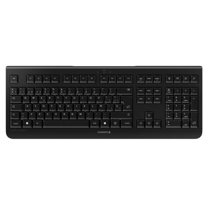 CHERRY KW 3000 teclado Universal RF sem fios QWERTY Espanhol Preto