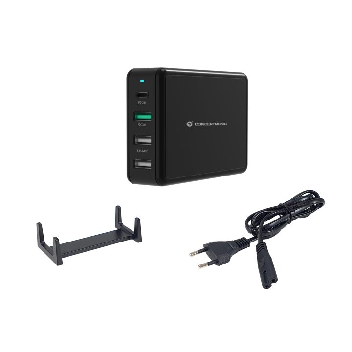 Conceptronic OZUL01B Universal Mobile Device Charger Black AC Fast…