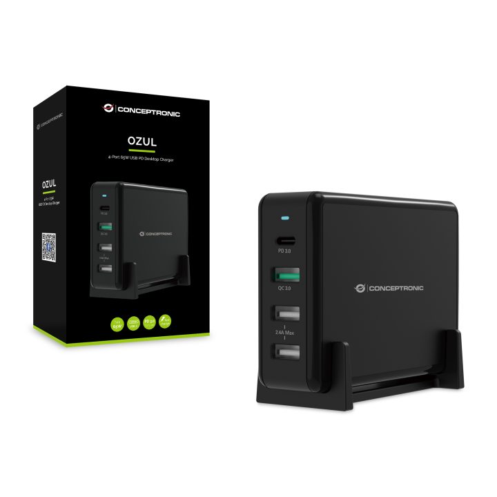 Conceptronic OZUL01B cargador de dispositivo móvil Universal Negro…
