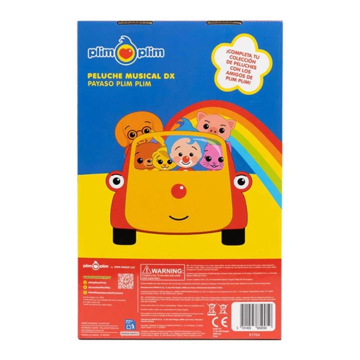 Bandai rojo Peluche musical dx payaso plim plim (PL85005)