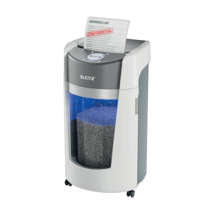 Leitz IQ OptiMax Office Paper Shredder Micro-Cut Security P5 35L -…