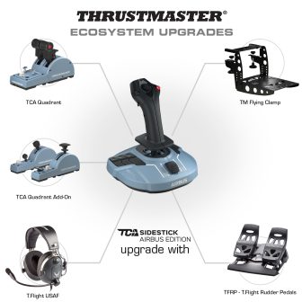 Thrustmaster TCA Quadrant Airbus Edition Negro, Azul USB Simulador de…
