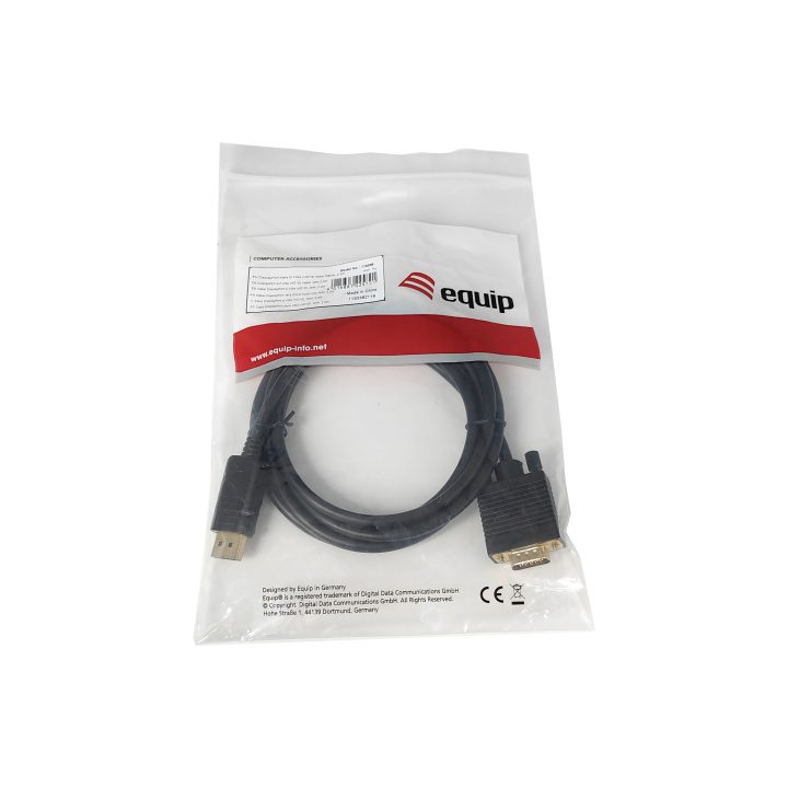 Equip 119338 DisplayPort Male to VGA (HD15) Male Cable, 2.0 m