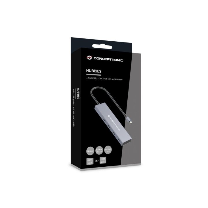 Conceptronic HUBBIES14G hub de interface USB 3.2 Gen 2 (3.1 Gen 2)…