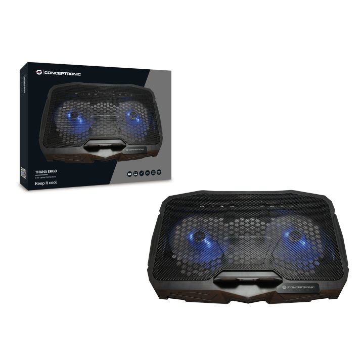 Almofada de arrefecimento Conceptronic THANA07B 17" Preto
