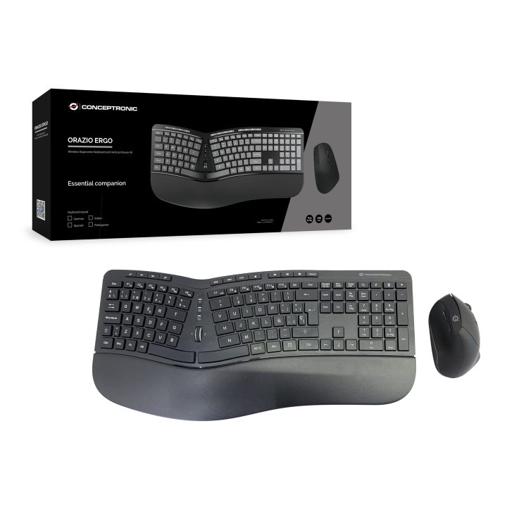 Conceptronic ORAZIO02ES teclado e rato incluído Escritório RF sem…