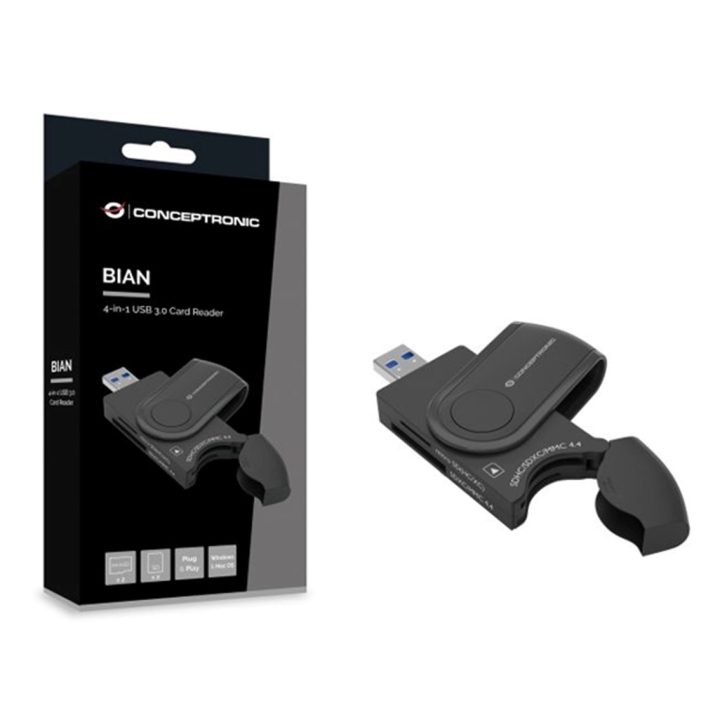 Conceptronic StreamVault BIAN04B lector de tarjeta USB 3.2 Gen 1 (3.1…
