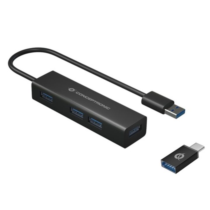 Conceptronic HUBBIES06B hub de interface USB 3.2 Gen 1 (3.1 Gen 1)…