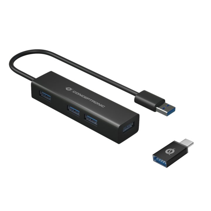 Conceptronic HUBBIES06B USB 3.2 Gen 1 (3.1 Gen 1) Type-A Interface…