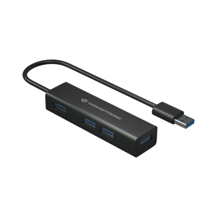 Conceptronic HUBBIES06B hub de interface USB 3.2 Gen 1 (3.1 Gen 1)…