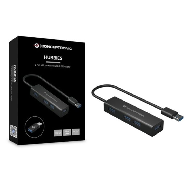 Conceptronic HUBBIES06B hub de interface USB 3.2 Gen 1 (3.1 Gen 1)…